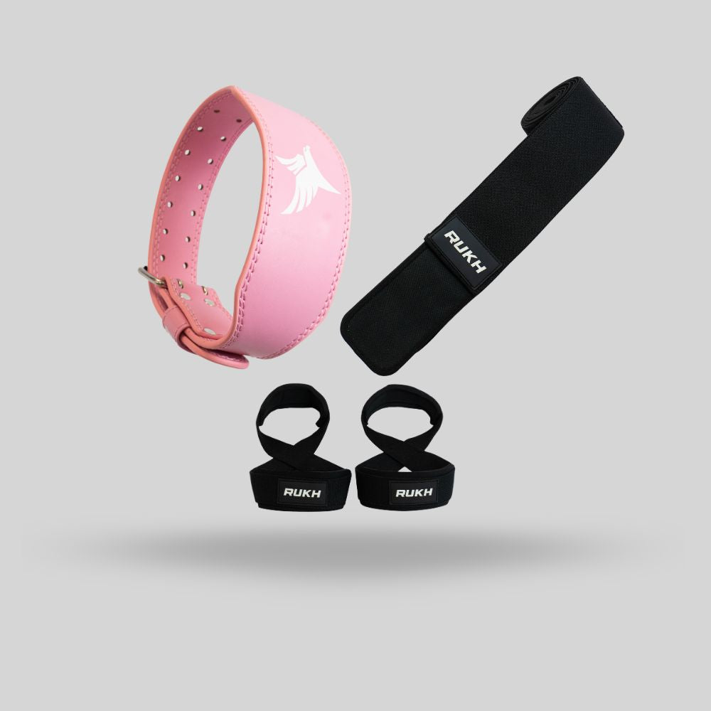 Cinturón de Cuero 5MM + Vendas para la rodilla + Hunt Straps