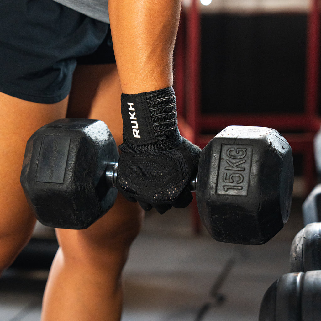 Guantes con muñequera